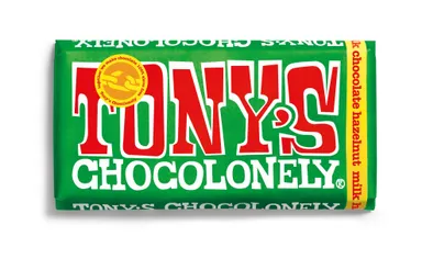 トニーズチョコロンリー　ミルクチョコレート　ヘーゼルナッツ 180g