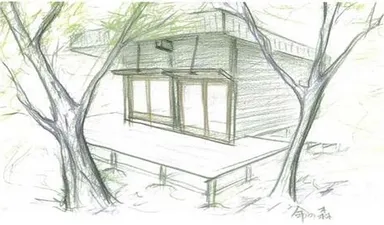 小屋の完成予想図