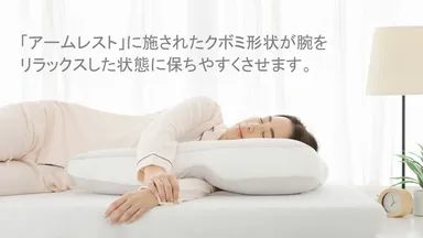 「アームレスト」に施されたクボミ形状