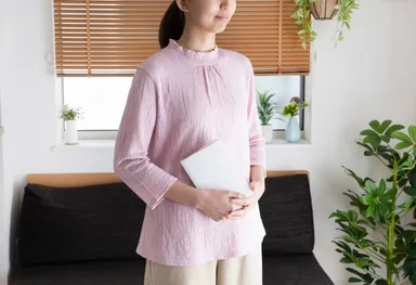 サクラ染 ペイズリーカットソー(ピンク)