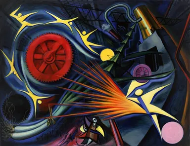 《重工業》 1949年　油彩・キャンバス