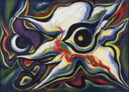 《疾走する眼》　1992年　油彩・キャンバス