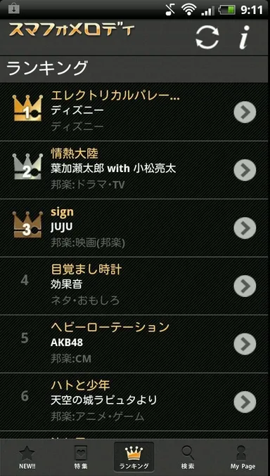 ランキング画面