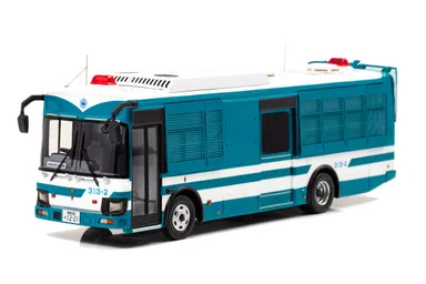 RAI'S 1/43 いすゞ エルガミオ 2020 関東管区機動隊大型人員輸送車両(神奈川管1-08)：左前