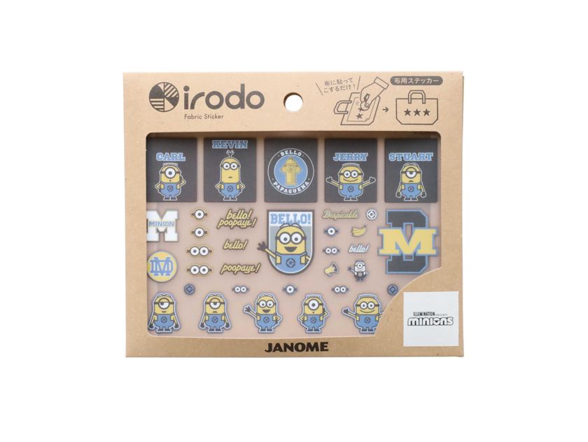 アイロン不要の布用ステッカー Irodo イロド ミニオンデザインを新発売 蛇の目ミシン工業株式会社のプレスリリース アイロン不要の布用ステッカー Irodo イロド ミニオンデザインを新発売 蛇の目ミシン工業株式会社のプレスリリース