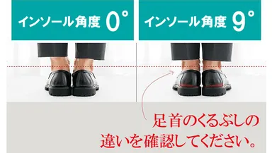 着用後の高さを比較