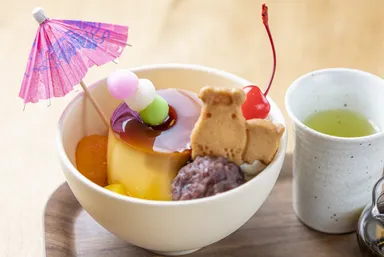 熱海プリンのあんみつプリン