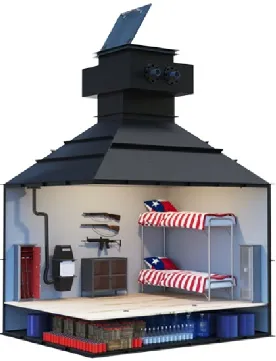 住宅用防災シェルター(核シェルター)内部