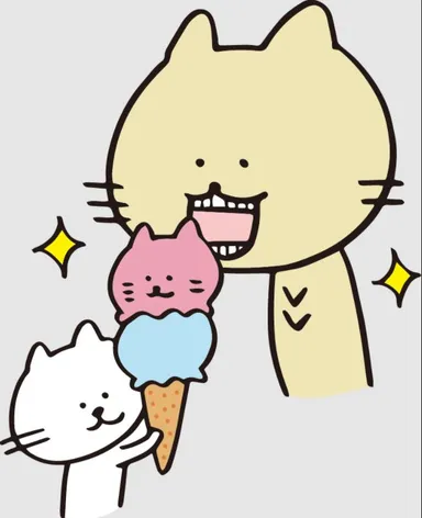 ししゃもねこ　イラストアイス