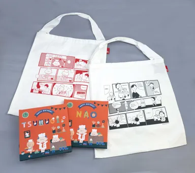 名入れキャンバスアート つむぱぱ、ROOTOTEつむぱぱトートバッグ