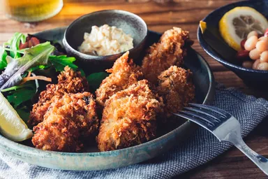 カキフライ　調理例