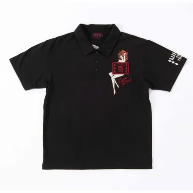 ポロシャツ(黒)フロント