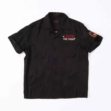 開襟シャツ(黒)フロント