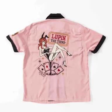 開襟シャツ(ピンク)バック