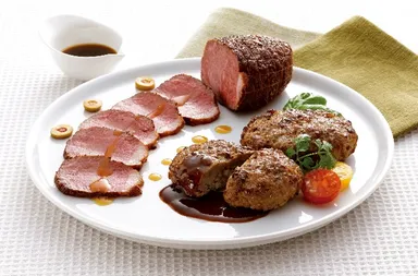 北海道産ローストビーフ＆ハンバーグ