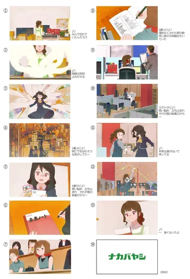 「未来ノート」ミュージックビデオ　ストーリーボード