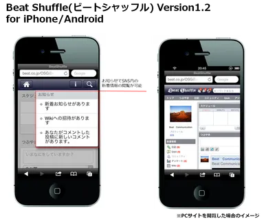 iPhone、Androidにも対応