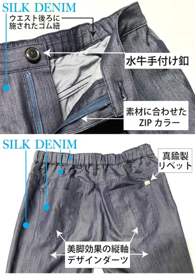 シルクデニムパンツ(3)