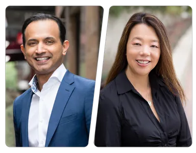 NearのCEOアニル・マシューズ(男性)とUMのCEOグラディス・コング(女性)