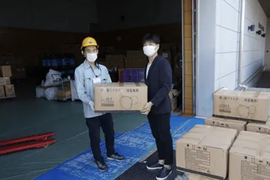 大阪市役所に納品した際の写真です(2)