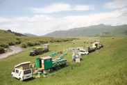 キルギス共和国の養蜂風景