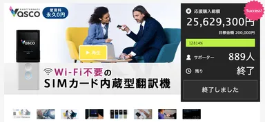 Makuakeで2,500万円の総支援を突破