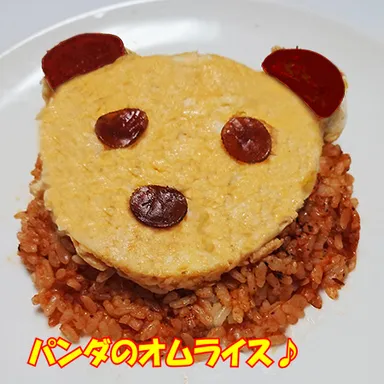 パンダのオムライス