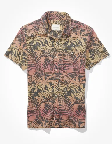 AE フローラル 半袖 ボタン留め シャツ ￥6,200