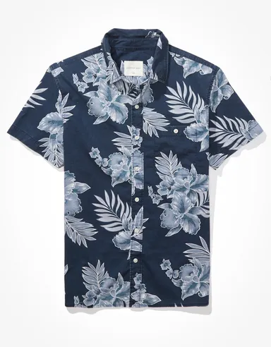 AE プリント ショートスリーブ ボタンアップシャツ ￥6,200