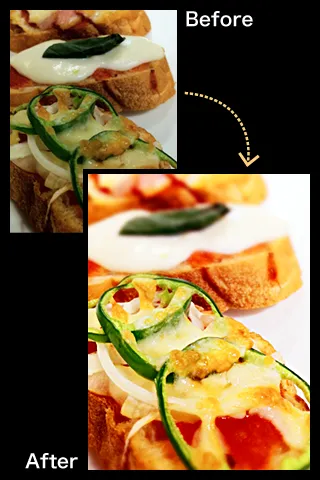 料理写真をおいしく加工