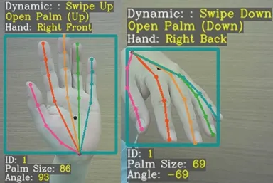 上下スワイプ、サイズ＆アングル情報