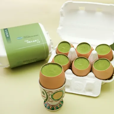 たまごのプリン・特選抹茶味