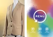 RENUは、使い終わった古着や工場での生産時に出た残反を原料とする