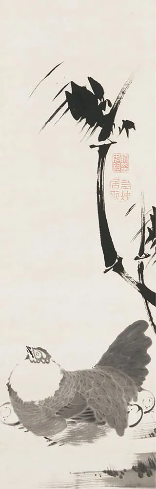 伊藤若冲「竹鶏図」