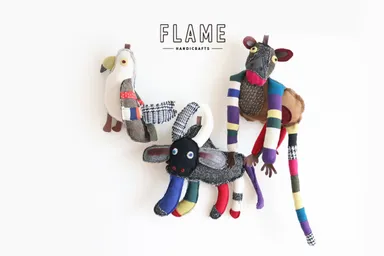 尾州ビンテージ生地ぬいぐるみ