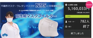日本初※ 形状保持する超立体・布製インナーマスク誕生 ~不織布マスク 日本初※ 形状保持する超立体・布製インナーマスク誕生 ~不織布マスク