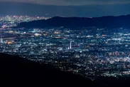 比叡山から望む夜景（京都方向）