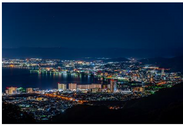 比叡山から望む夜景（大津市街地方面