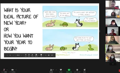 オンラインでインドの学校と定期的な交流を続けている