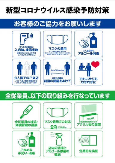新型コロナウイルス感染予防対策