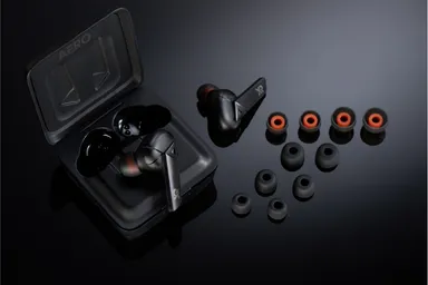完全ワイヤレスイヤホン「AERO Wireless」内容物