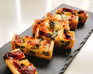 会津を味わう季節の米粉キッシュ(写真はアスパラベーコン)(グルテンフリー)