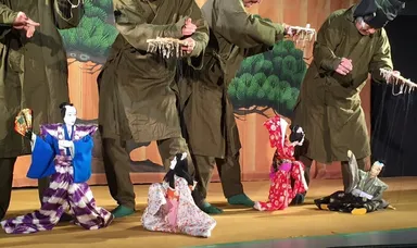 人形浄瑠璃公演「釣女」舞台写真