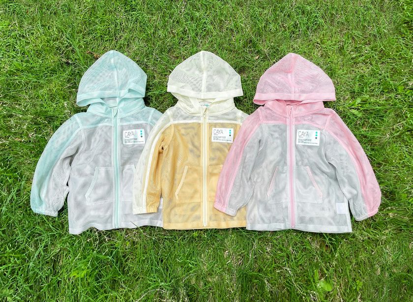 着るだけ で虫よけができる子供服caya ポケッタブルのメッシュパーカーが6月10日に新発売 株式会社エムロードのプレスリリース