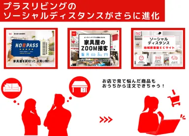 プラスリビングのソーシャルディスタンスの取り組み