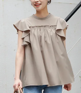 ［coca］フリル袖ブラウス