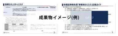 本サービスの成果物イメージ(例)