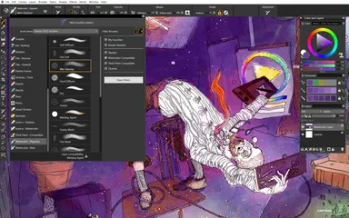 新しい水彩ブラシとワークフロー