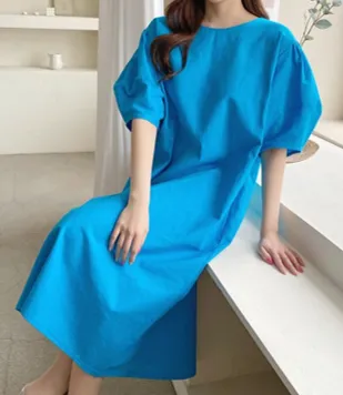 ［teetak］ボリュームスリーブ　リネンワンピース