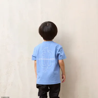 ULTRA STYLE 半袖Tシャツ キッズ【ウルトラマンゼロ】くすみブルー